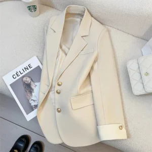 Women's Blazer 2025 Spring New Style Casual Temperament Socialite Leisure High End Sense Popular Suit Woman Clothing Outerwears - Player Fashions