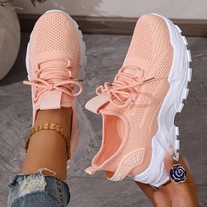 Ladies' Breathable Sports Shoes - Stylish, Comfortable, Low-Top Tennis Shoes with Thick Soles for Casual Outdoor Wear - Player Fashions