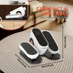 [Portable Elliptical Machine] Quiet & Portable 13-Speed Under Desk Elliptical Machine, Ellipse Leg Exerciser For Seniors - Fully Assembled Electric Seated Pedal Exerciser - Playerfashiosn