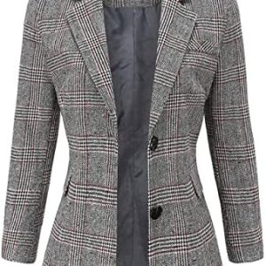 ebossy Women's Notch Lapel 2 Button Boyfriend Blazer Suit Houndstooth Plaid Jacket Coat (Medium, Grey) at Amazon Women’s Clothing storeRufus AIRufus AI - Player Fashions ( Our Amazon Discount Price $44.88 )