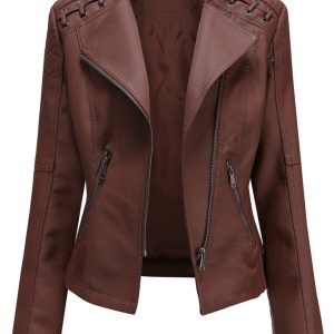 Women's Olive Green Jacket - Stylish, Short, Skinny Fit | Stand Collar, Zipper Pockets, Long Sleeves | Perfect for Fall & Winter Casual Wear - Player Fashions