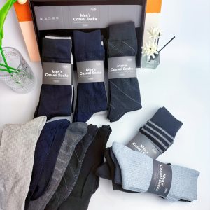 6/12pcs Summer, Autumn And Winter Men's Mid-tube Cotton Socks, Comfortable Sweat-absorbent Deodorant, Breathable Men's Socks Gift Set (random Pattern Color Combination) - Player Fashions