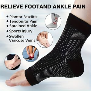 4 Pairs Of Fiberglass Compression Socks, Ankle Joint Support Sports Exposed Toe Breathable Socks, Dry Cleaning, Ankle Compression Socks, Foot And Pressure Foot Covers, Arch Support Suitable For Sports, Running, Hiking, Cycling, And Casual Clothing - Player Fashions