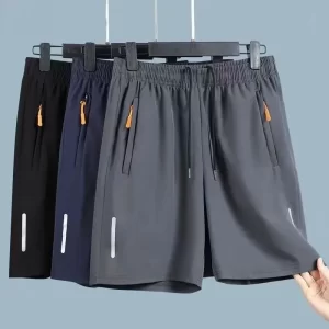 Summer Men Shorts Ice Silk Running Gym Sport Shorts Quick Dry Breathable Beach Short Pant Fitness Jogging Cool Casual Sportswear - Player Fashions