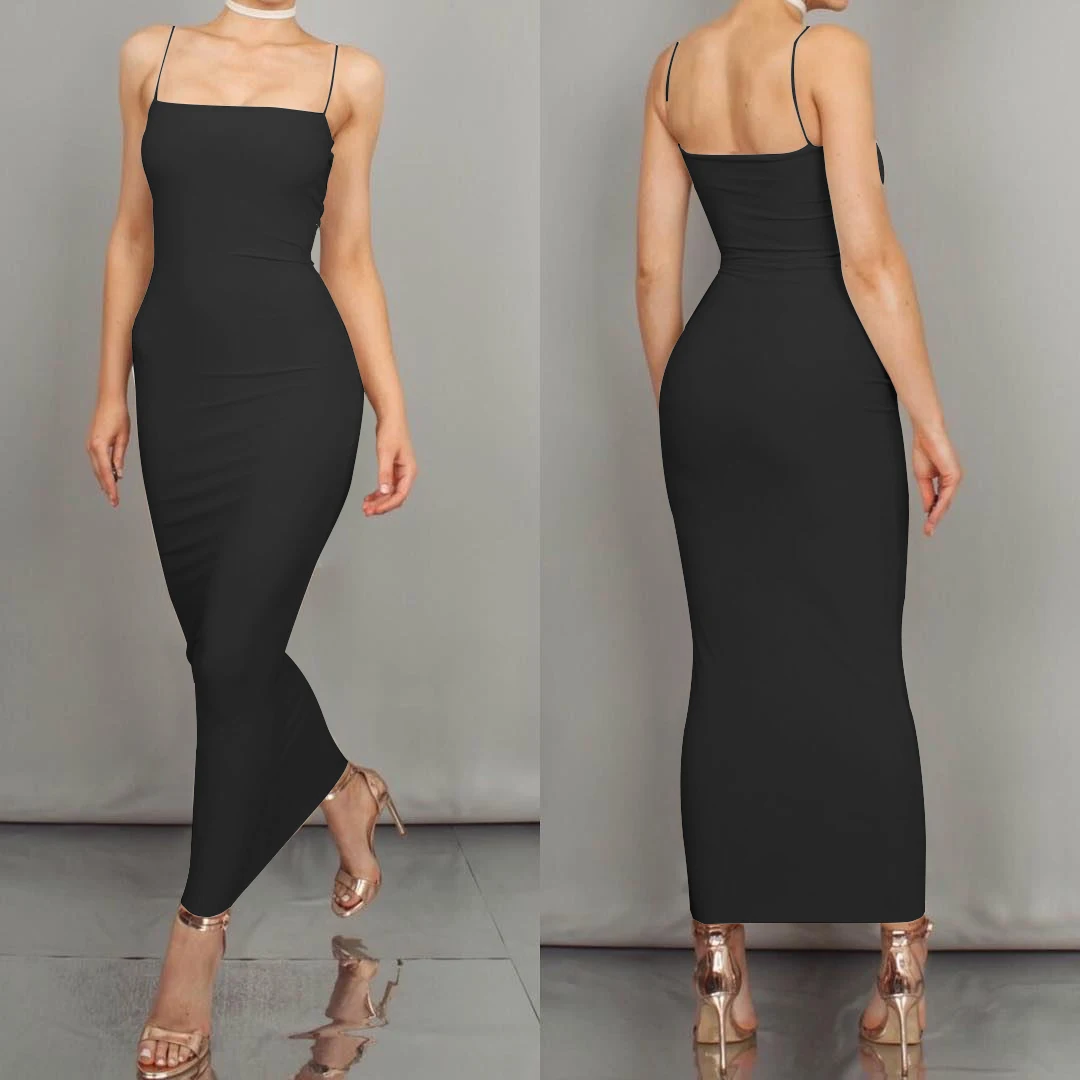JZ461 New Summer Women's Dress Long Sling Dresses Club Sexy Suspender Dress - Player Fashions 200000345 - Image 5