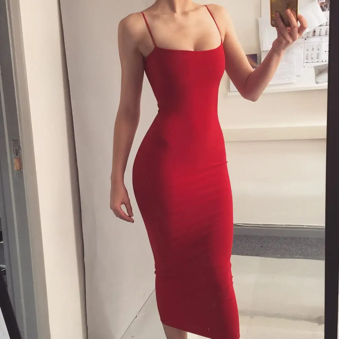 JZ461 New Summer Women's Dress Long Sling Dresses Club Sexy Suspender Dress - Player Fashions 200000345 - Image 2