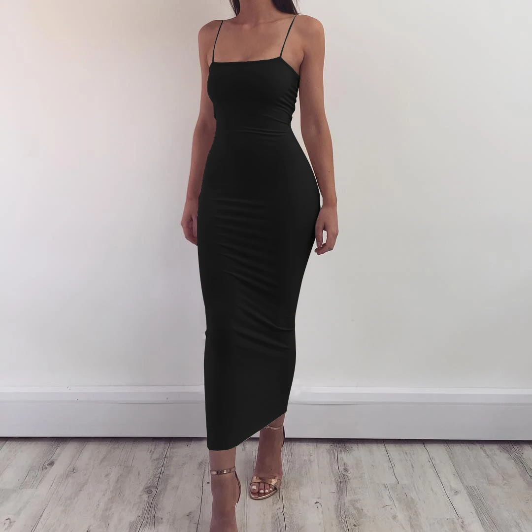 JZ461 New Summer Women's Dress Long Sling Dresses Club Sexy Suspender Dress - Player Fashions 200000345 - Image 6