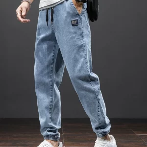 Spring Summer Black Blue Cargo Jeans Men Streetwear Denim Jogger Pants Men Baggy Harem Jean Trousers Plus Size - Player Fashions 200000343