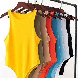 summer solid sexy bodycon women bodysuits female 8 color green slim casual za bodysuit chic lady club short playsuits femme - Player Fashions 200000345
