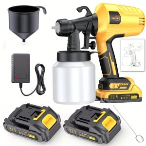 Wireless Paint Sprayer with 4 Nozzles - 2000mAh Rechargeable Battery, 16.9fl.oz Capacity for Indoor/Outdoor Use on Walls, Wood, Deck, Furniture - Includes Adjustable Spray Modes and Ergonomic Design - Playerfashions