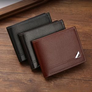 3pcs, Men'S Wallet, Men'S Business Horizontal Short Wallet, Fashionable Large Capacity Wallet - Playerfashions
