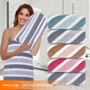 12pcs/ 8pcs/ 4pcs Bath Sheet, Extra Large Coral Fleece Bath Sheet, Large Bath Towels, Ultra-lightweight, Blazing Quick-Dry, Incredibly Absorbent, for Home, Gym, Pool, Spa 55.12*27.56ln Father's Day Gift, Valentine's Day Gift, June Festival Gift - Playerfashions