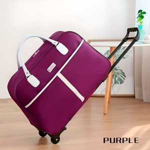 Large Capacity Travel Suitcase with Wheels - Lightweight, Foldable Luggage Bag with Telescopic Handle and Wheels, Durable Oxford Fabric, Ideal for Business Trips and Vacations, Suitcase for Travel - Playerfashions
