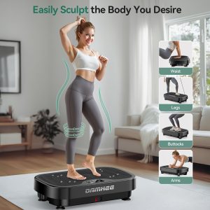 Sauicy Vibration Plate Exercise Machine for Weight Loss & Lymphatic Drainage - Full Body Workout Platform with 99 Speeds Levels, Quiet Shaking Technology, Portable Design for Home Gym, Muscle Toning & Burner (330lbs Capacity, Gift Ready) - Playerfashions