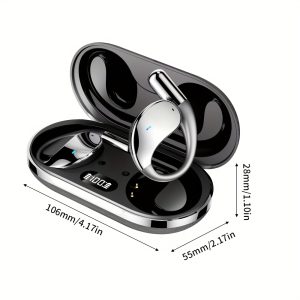[AI Translation Headset] Real-time Translation Menzluio Ai Headset - Bone Conducting Wireless Headset, 6 Mics Intelligent Noise Cancellation, 144 Languages, Touch Control, Deep Bass, HD Voice - Perfect For Running And Exercise, Business, Music And Phone Calls - Playerfashions