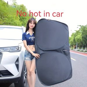 1pc Car Windshield Sun Shield - UV Protection Heat Shield with Reflective Surface, Portable Sunshade for Vehicle Interior Protection, Fits All Cars Playerfashions