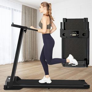 Treadmill for Home, 3.0 HP Foldable Portable Treadmill with Handle, Small Compact Treadmill 300 LBS Capacity with 12 Preset Programs LED Display -Playerfashions Walking Running Treadmills for Office