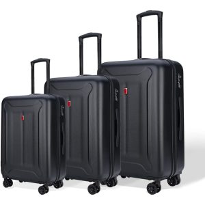 3-Piece Lightweight Hardshell Suitcase Set - Durable Double Spinner Wheels, TSA Approved, Perfect for Travelers, Easy Maneuverability, and Stylish Design - Playerfashions