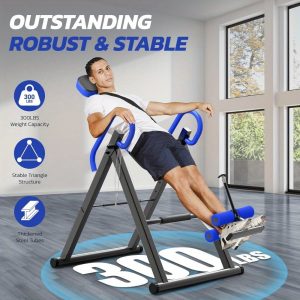 Dripex Heavy Duty Gravity Inversion Table 300 Lbs Capacity, With Adjustable Protective Belt Inversion Table For Back - Playerfashions