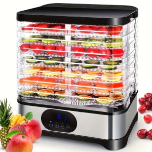 8-layer Food Dehydrator 400W Household Food Dryer, Dried Meat And Fruit Dryer, Used for Dried Meat, Fruit, Vanilla, Vegetables, Pet Snacks, Etc. Electric Food Fresher, 72-hour Timing, Adjustable Temperature And Wind Force, Stainless Steel Material - Playerfashions