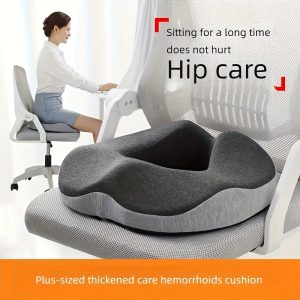 [Pressure-relieving] Pressure-relieving Cushion | Ultra-dense Memory Foam | For Office/home Chairs, Cars, And Wheelchairs | Highly Elastic, High-quality, Relaxes The Buttocks | Black And Gray - Playerfashions