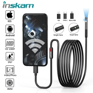 INSKAM Endoscope Inspection Camera 3 in 1 Micro USB/Type-C Mini Inspection Camera for IOS iphone Waterproof Pipeline Borescope - AliExpress 30