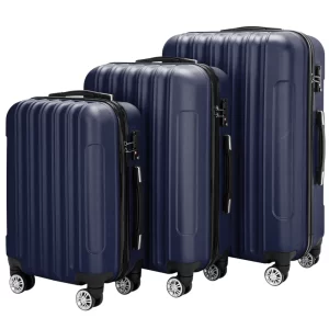 3-in-1 Multifunctional Large Capacity Traveling Storage Suitcase Luggage Set Navy Blue - Playerfashions
