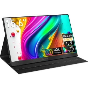 15.6 inch Portable Monitor for Laptop, 1080P 72 NTSC 100 sRGB USB C HDMI Travel External Second Computer Screen with HDR - Playerfashions