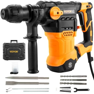 SucceBuy 1500W Rotary Hammer Drill Max Drilling 32mm4Modes SDS-Plus Corded Demolition Chipping Metal Concrete Breaker Jackhammer - Playerfashions 1420