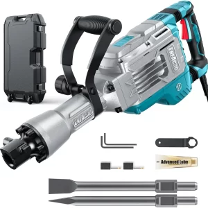 Demolition Jack Hammer 14.5Amp SDS-Hex Concrete Breaker, 65 Joules Heavy Duty Chipping Hammer Cement/Pavement/Floor Breaker, wit - Playerfashions