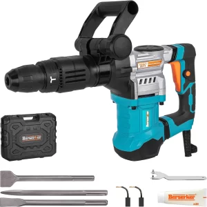 1300W 16-Pound SDS-Max Demolition Jack Hammer, 1-9/16" 11-Amp Small Corded Electric Demo Chipping Hammer for Floor Tile Removal, - Playerfashions