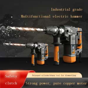 220V Electric Hammer Electric Pick Impact Drill Concrete Industrial Grade Professional Tools Rotary Hammer Drill - Playerfashions