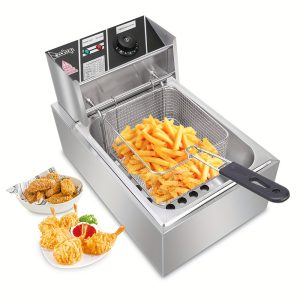 2500W 10.6 QT Electric Deep Fryer with 6.3 QT Removable Basket, Temperature Adjustable - Playerfashions
