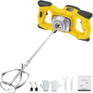 Cement Mixer, Handheld Electric Concrete Mixer, Portable Mortar Mixer With 6 Adjustable Speed, 110V Mud Mixer For Mixing Mud, Cement, Mortar, Paint, Fodder - Playerfashions