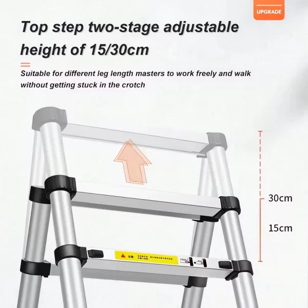 Walkable Step Ladder,A Frame 4.6FT/5.6FT Step Ladder, Walkable ...
