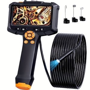 16.5ft Borescope Camera With Light, 4.3"/2.4" Endoscope Camera With Light, IP67 Endoscope, 1080 HD Inspection Camera, Snake Camera, Endoscope Camera Gadgets For Men - Playerfashions