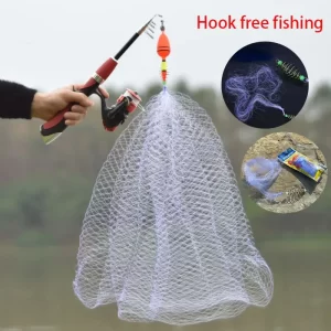 Fishing Net Trap Mesh Luminous Bead Netting Sea Fish Net Tackle Design Copper Shoal Cast Gill Feeder Fishing Trap - Playerfashions